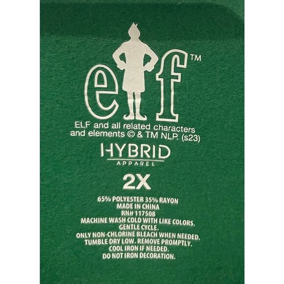 Hybrid Apparel Elf The Movie Buddy CURRENT MOOD Ugly Christmas Sweatshirt Sz 2X - Picture 4 of 5